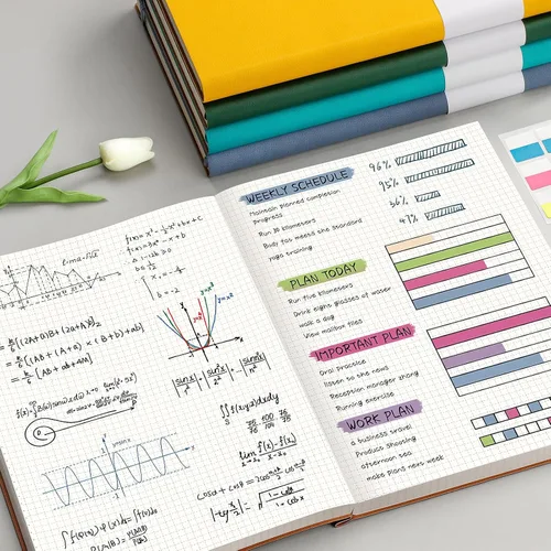Vista 6 de AHGXG Cuaderno de papel cuadriculado - Cuaderno de papel de cuadrícula tamaño A4 grande 8.5''×11'', 320 páginas de diario grueso, papel cuadriculado
