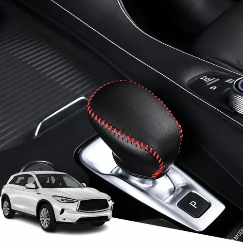 Vista 29 de Great-luck Funda Protectora de Perilla de Palanca de Cambios Automática de Cuero Genuino con Moldura, Accesorios Interiores Personalizados