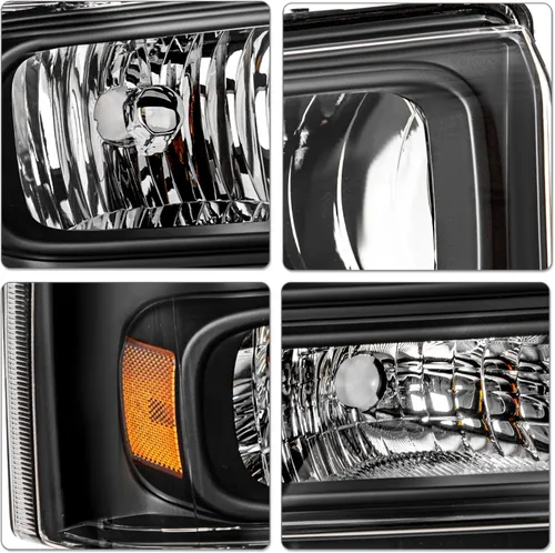 Vista 4 de SOCKIR - Juego de faros compatibles con Ford F250 F350 F450 F550 Super Duty 2005-2007 / 2005 Ford Excursion lado del conductor y del pasajero