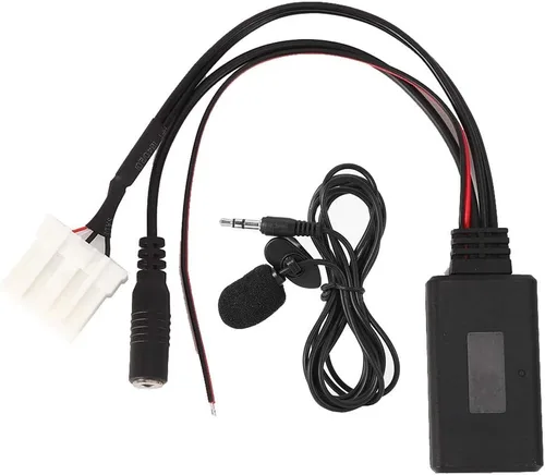 Vista 2 de KIMISS Adaptador de coche Bluetooth 5.0 con micrófono, para Mazda 2 3 5 6 RX8, cable de entrada auxiliar para llamadas manos libres y transmisión