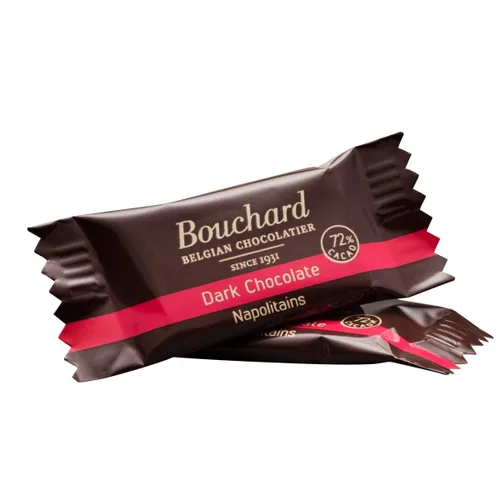 Vista 3 de Bouchard Chocolate negro belga premium con 72% de cacao Piezas envueltas individualmente (1 libra)