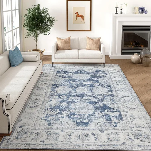 Vista 150 de jinchan Fiora - Alfombra lavable de área pequeña, alfombra de entrada floral de medio círculo de 2 x 3, tapete de media luna de pelo bajo, suave