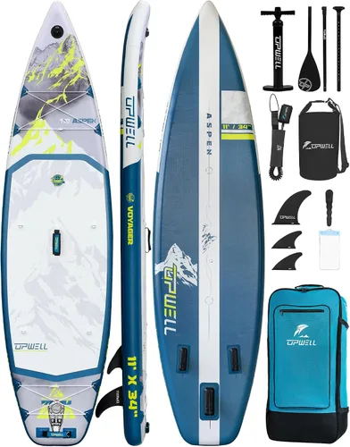 Vista 7 de UPWELL 11’6”/11'2”/11'/10'8”/10'6”/10'2” Inflatable Stand Up Paddle Board with sup Accessories Including Backpack, Repairing Kits, Non-Slip Deck