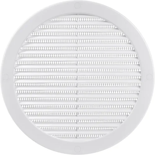Vista 31 de Medida de apertura de 3'' x 3'' pulgadas / Rejilla externa de ventilación cuadrada blanca con malla protectora - Registro de plástico ligero Blanco