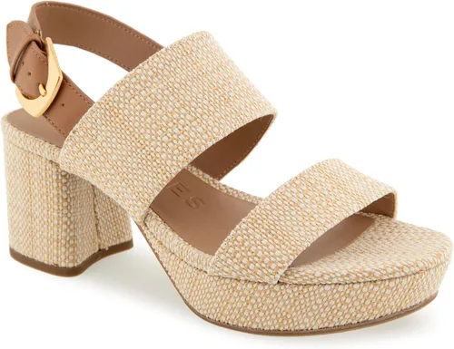 Vista 2 de Sandalias de tacón Aerosoles Camilia para mujer Rafia Natural/Bronceado