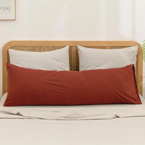 Vista 40 de BESTOUCH 100% Algodón Lavado Funda de Almohada para Cabello y Piel, Sensación de Lino, Suave, Cómoda, Transpirable, Juego de 2 Fundas de Almohada