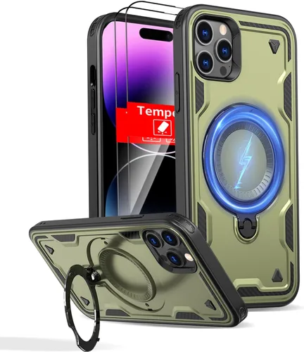 Vista 38 de Funda magnética para Google Pixel 9A compatible con cargador inalámbrico MagSafe, para Pixel 9A, funda de teléfono integrada de 360 °, con 2