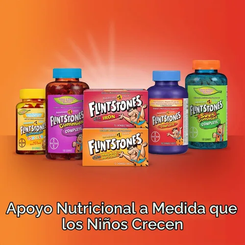 Vista 6 de Comprimidos masticables multivitamínicos completos de Los Picapiedras, para niños, 3, 3