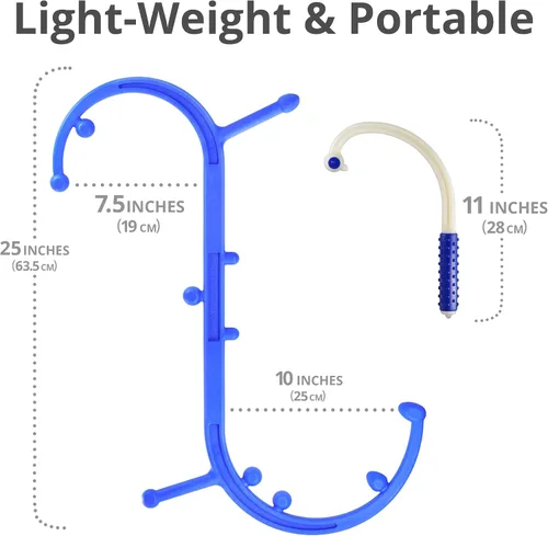 Vista 2 de Body Back Buddy - Elegible por la FSA fabricado en Estados Unidos, paquete clásico y pequeño, herramienta de masaje de punto de activación de cuerpo