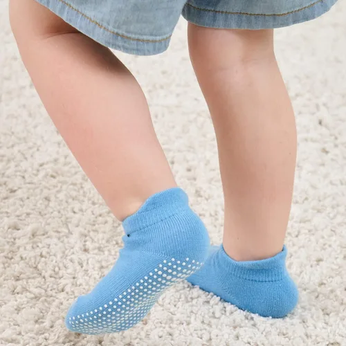 Vista 5 de Zaples - Calcetines altos hasta el tobillo para bebé con base antideslizante, unisex