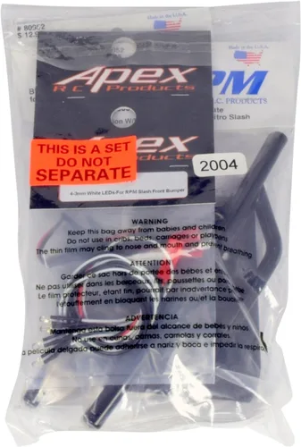 Vista 5 de RPM RC Products Parachoques Delantero W/Luces LED Combo - Compatible con Traxxas Slash 2WD #2004