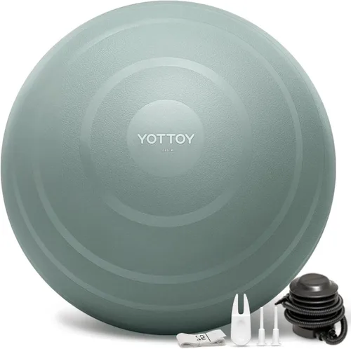 Vista 10 de YOTTOY - Pelota de ejercicio antiestallido para entrenamiento, yoga y embarazo, extragruesa para terapia física y fitness