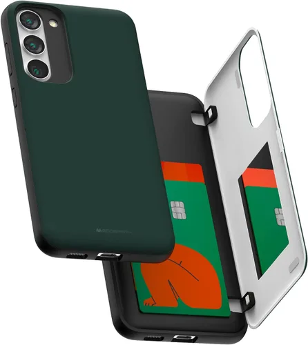 Vista 24 de GOOSPERY Funda tipo cartera para Samsung Galaxy S22 Ultra, [tarjetero] parachoques magnético de puerta con cierre automático, cubierta protectora