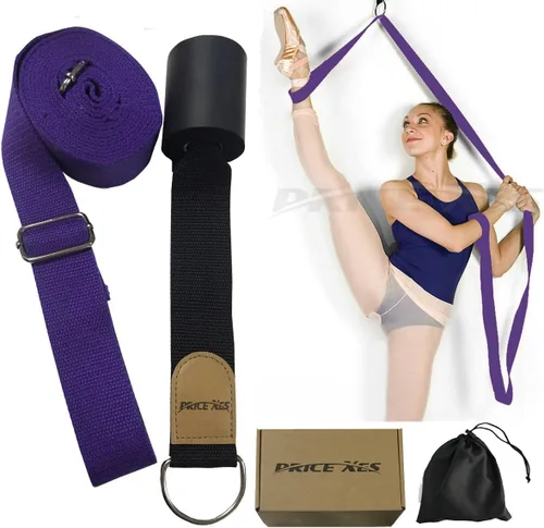 Vista 12 de Estiradora de Piernas Ajustable - Banda Elástica de Ballet para Alargar - Fácil Instalación en Puerta - Correa de Piernas para Flexibilidad