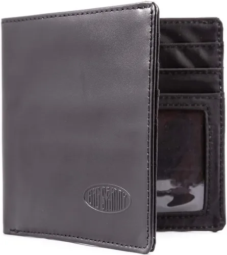Vista 5 de Big Skinny Billetera de cuero con bolsillo con cremallera, para hombre