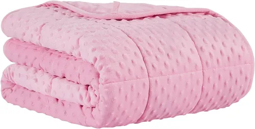 Vista 23 de CuteKing Manta pesada (2 libras, 36 x 48 pulgadas, gris) manta pesada para 40-60 libras, manta pesada para refrigeración y calefacción con cuentas