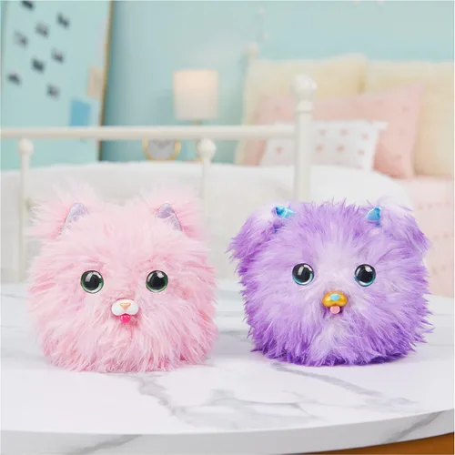 Vista 9 de WHAT THE FLUFF?, Purr 'n Fluff, juguete interactivo sorpresa con más de 100 sonidos y reacciones, juguetes para niños para niñas de 5 años