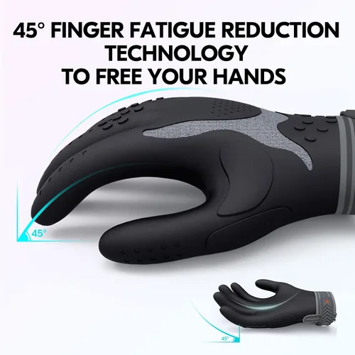 Vista 3 de Vgo... NGG X1 Guantes de trabajo Gription sin costuras, guantes de trabajo para hombres, guantes antideslizantes para almacenamiento y conductores