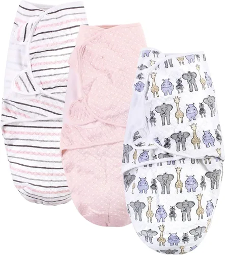 Vista 10 de Hudson Baby Envoltura de algodón acolchada unisex para bebé, 3 unidades, bosque de niños, 0-3 meses