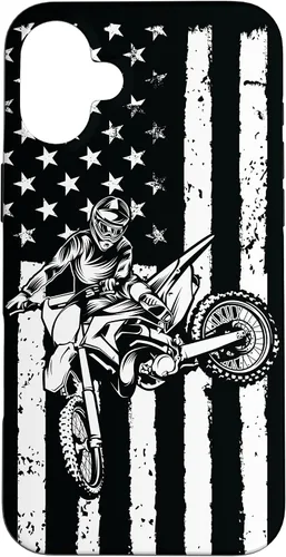 Vista 23 de Funda de motocross con bandera de Estados Unidos para iPhone 17