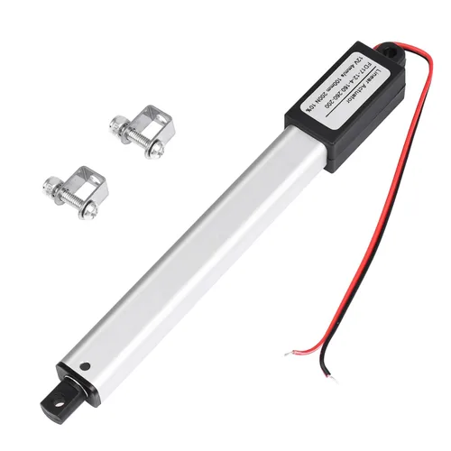 Vista 9 de Mini actuador lineal de 12 V, carrera de 0.4 pulgadas, 40N/9 libras, 0.591 in/s, actuador micro lineal impermeable IP54 con soportes de montaje