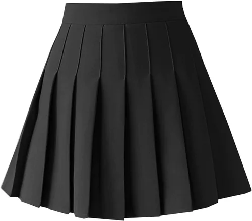 Vista 24 de TONCHENGSD Falda de tenis plisada de cintura alta para mujer 01 cuadros marrones