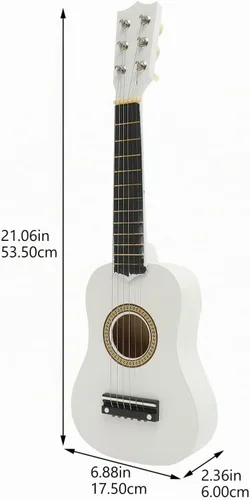 Vista 6 de Guitarra acústica para niños, instrumento de madera pequeño de 21 pulgadas