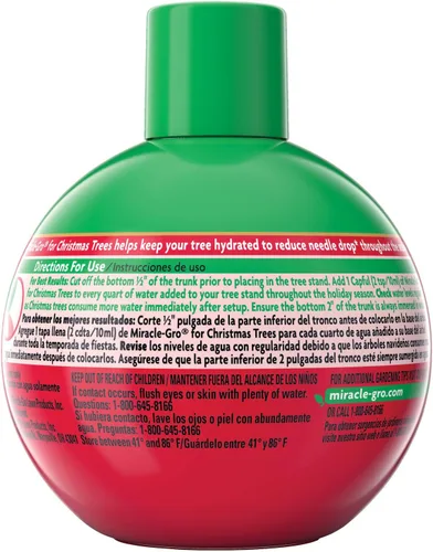 Vista 2 de Miracle-Gro para árboles de Navidad, alimento vegetal, hidrata los árboles y mantiene los árboles de Navidad verdes durante toda la temporada