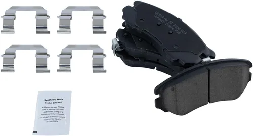 Vista 4 de TRQ Kit de pastillas de freno delanteras y traseras y rotores Kit de productos químicos de freno Pastillas de freno Rotor de freno de cerámica
