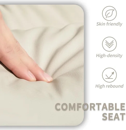 Vista 6 de Silla de oficina moderna sin brazos de nogal con ruedas, silla ejecutiva de cuero PU ajustable de giro amplio, silla de computadora ergonómica