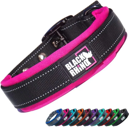 Vista 18 de Black Rhino - The Comfort Collar - Collar de perro acolchado de neopreno ultra suave para todas las razas. Resistente, ajustable, reflectante