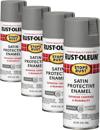 Vista 64 de Rust-Oleum 7776830 - Pintura en aerosol para prevención del óxido, 12 onzas, negro plano