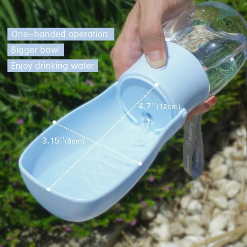 Vista 2 de Botella de agua plegable para perros, dispensador de agua portátil para gatos, conejos, cachorros y animales pequeños, el regalo perfecto
