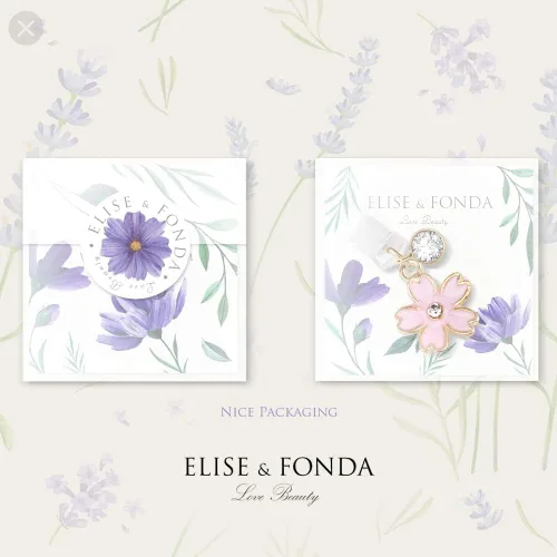 Vista 5 de ELISE & FONDA CP159 Puerto de carga USB Anti polvo Plug Little Cherry Blossom Colgante Colgante Teléfono Charm para iPhone 11/XS MAX/XR/X/8