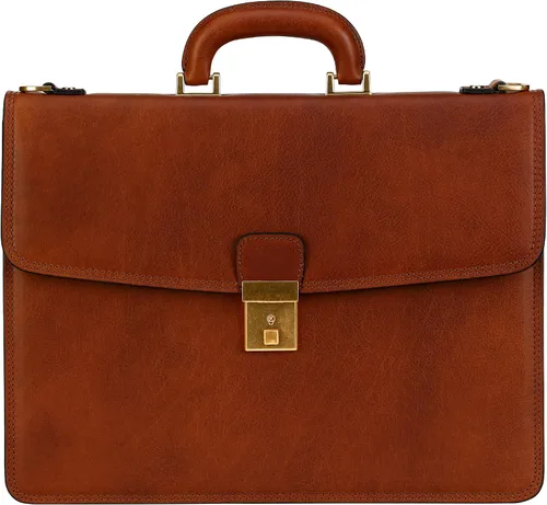 Vista 9 de Time Resistance Leather Briefcase - Italian Handmade Leather Laptop Bag - Handbag for Men - Professional Computer Case