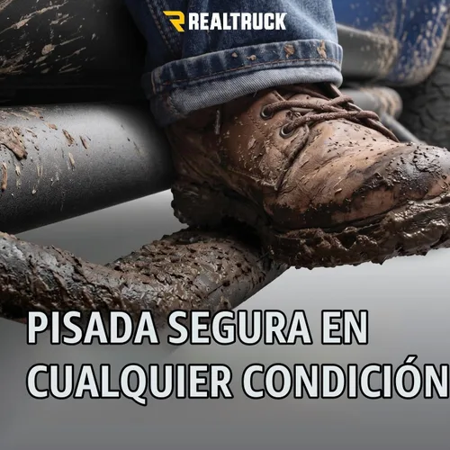 Vista 6 de RealTruck - Escalones Nerf para 4Runner Rueda a rueda, acero resistente, negro texturizado T1360R Compatible con Toyota 4 Runner 2010 - 2024