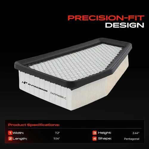 Vista 2 de A-Premium Filtro de aire de motor compatible con Jeep Cherokee 2019 2020 2.4L 3.2L for Cherokee 2019 2020 2.4L 3.2L