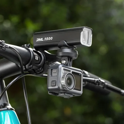 Vista 5 de ROCKBROS Soporte para computadora de bicicleta para Garmin, soporte frontal
