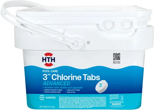 Vista 9 de HTH 42051 Cuidado de Alberca 3" Tabletas de Cloro Avanzadas, Sanitizante Clorante para Alberca, 8oz