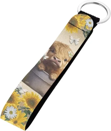 Vista 11 de INSTANTARTS Llavero automático Lanyard Hand Wrist Lanyard Correa de muñeca con anillo de metal