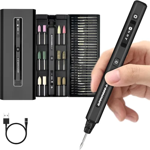 Vista 10 de AM ARROWMAX - Mini bolígrafo de grabado: herramienta portátil inalámbrica definitiva para artistas y aficionados al bricolaje, graba más de 50