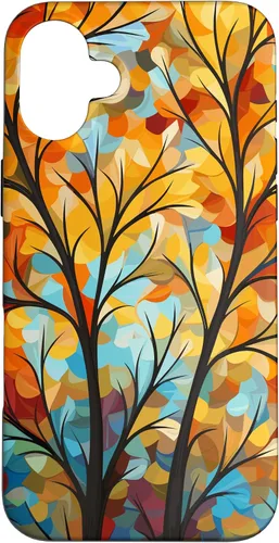 Vista 23 de Otoño y otoño, hojas coloridas, otoño color árbol caso para iPhone 16