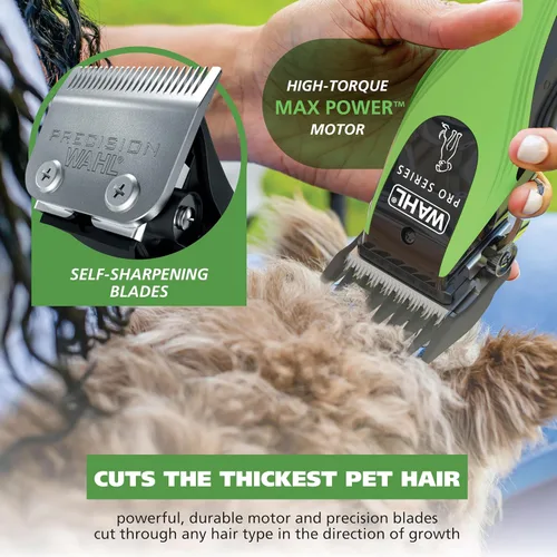Vista 2 de Wahl Pro Series - Kit inalámbrico de iones de litio para perros – Recargable y resistente cortapelos para perros gruesos – Modelo 3025854