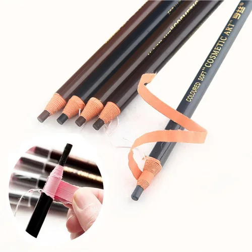Vista 6 de 5 COLORES Set Lápiz De Cejas Dibujo Ojo Cejas Pluma Peel Off Maquillaje Cosmético