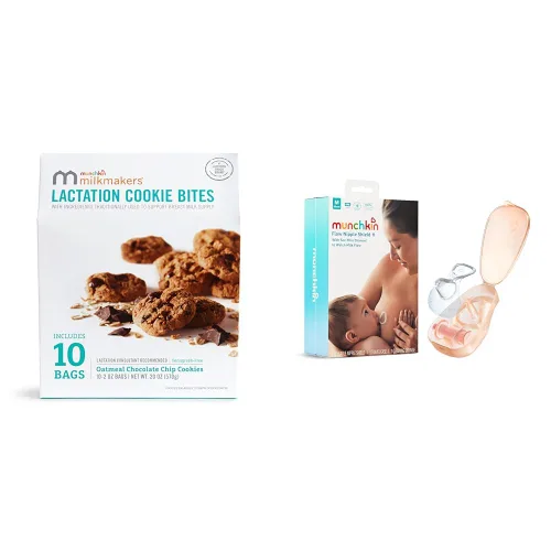 Vista 16 de Munchkin Milkmakers - Bocaditos de galletas para lactancia, caramelo salado de chocolate, 10