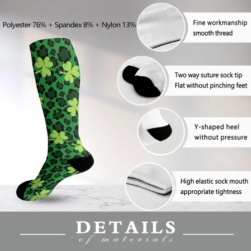 Vista 6 de devor Womens Trouser Socks Athletic for Women's Sock Cotton Crew Socks Fashion St. Patrick's Day Sock