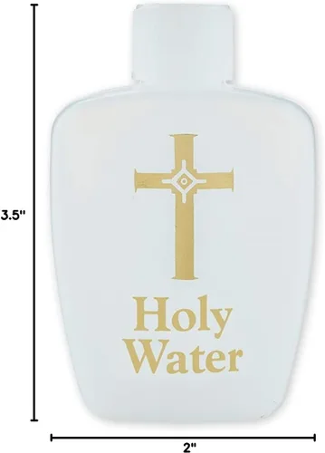 Vista 2 de Religious Gifts Botella de agua bendita con tapa de rosca, 2 onzas