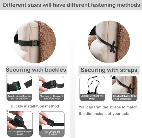 Vista 7 de Funda de felpa y mullida para sofá, de piel sintética, resistente al agua, protector antideslizante de muebles para niños, perros y gatos