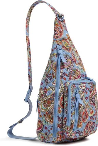 Vista 2 de Vera Bradley Mochila bandolera de algodón, Provenza Paisley