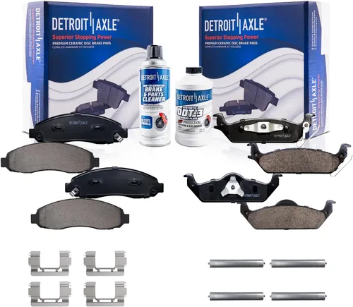 Vista 83 de Detroit Axle - Pastillas de Freno Delantero Izquierdo Reemplazo de Pinza de Disco para Dodge Ram 1500 Dakota Mitsubishi Raider - Juego de 3 piezas